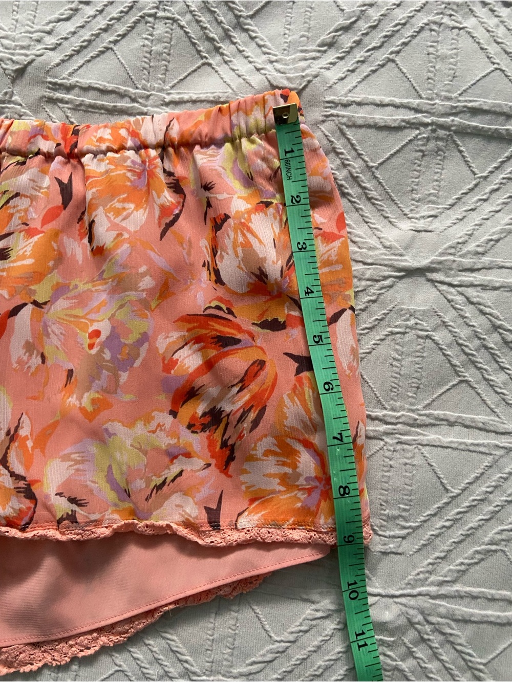Aritzia Talula Pink and Orange Floral Flowy Shorts - Picture 10 of 11